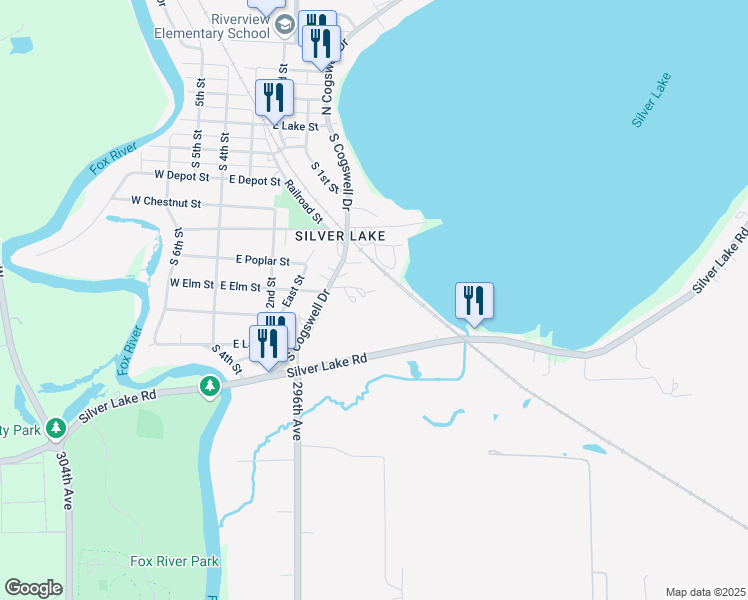 map of restaurants, bars, coffee shops, grocery stores, and more near 630 South Cogswell Drive in Silver Lake