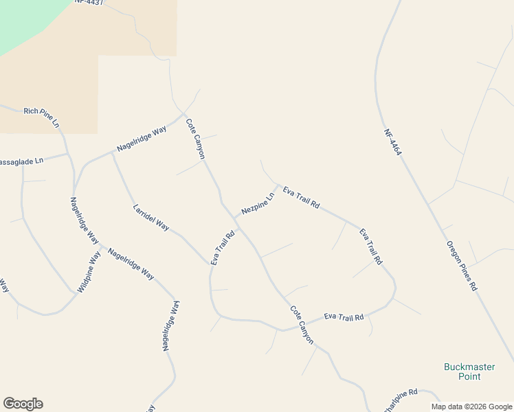 map of restaurants, bars, coffee shops, grocery stores, and more near Nezpine Lane in Klamath County