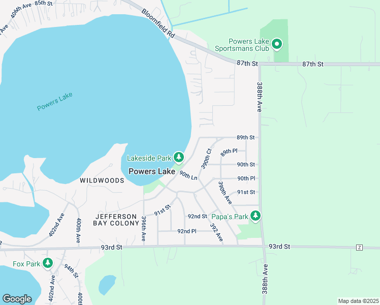 map of restaurants, bars, coffee shops, grocery stores, and more near 8940 Lake Park Dr in Genoa City