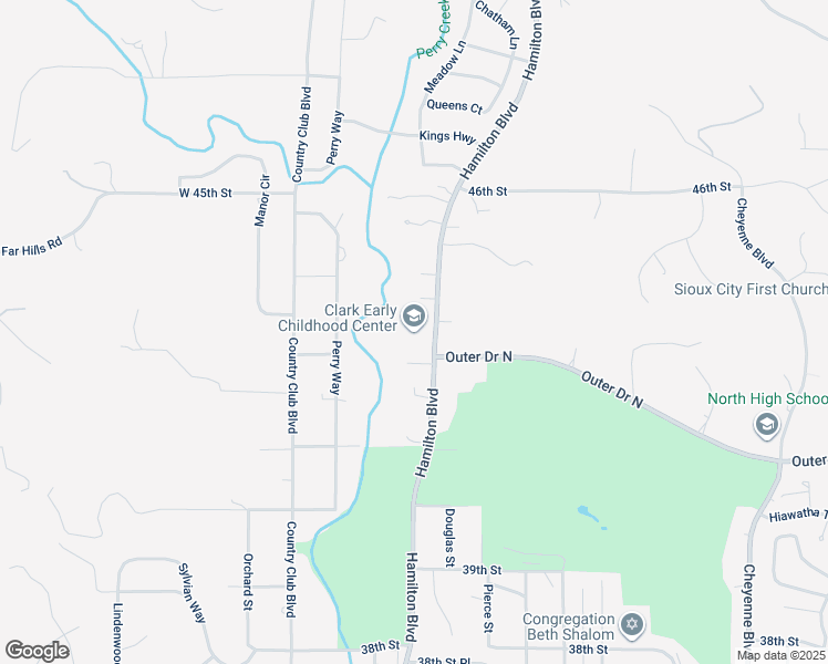 map of restaurants, bars, coffee shops, grocery stores, and more near 4315 Hamilton Boulevard in Sioux City