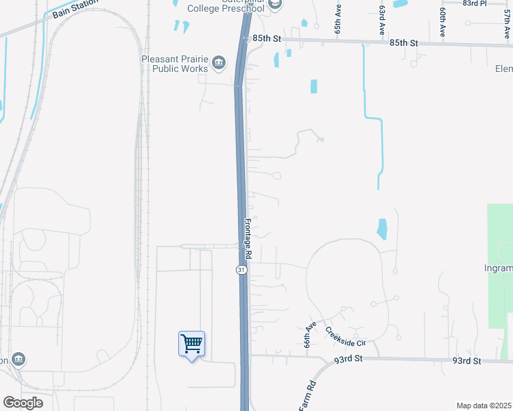 map of restaurants, bars, coffee shops, grocery stores, and more near 8915 Old Green Bay Road in Pleasant Prairie