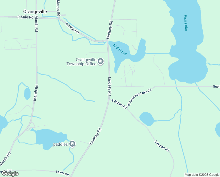 map of restaurants, bars, coffee shops, grocery stores, and more near 7475 Lindsey Road in Plainwell