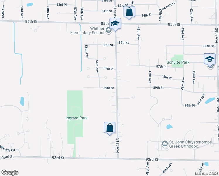map of restaurants, bars, coffee shops, grocery stores, and more near 8900 Cooper Road in Pleasant Prairie