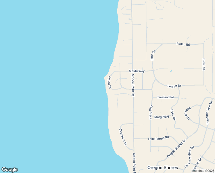 map of restaurants, bars, coffee shops, grocery stores, and more near in Oregon Shores