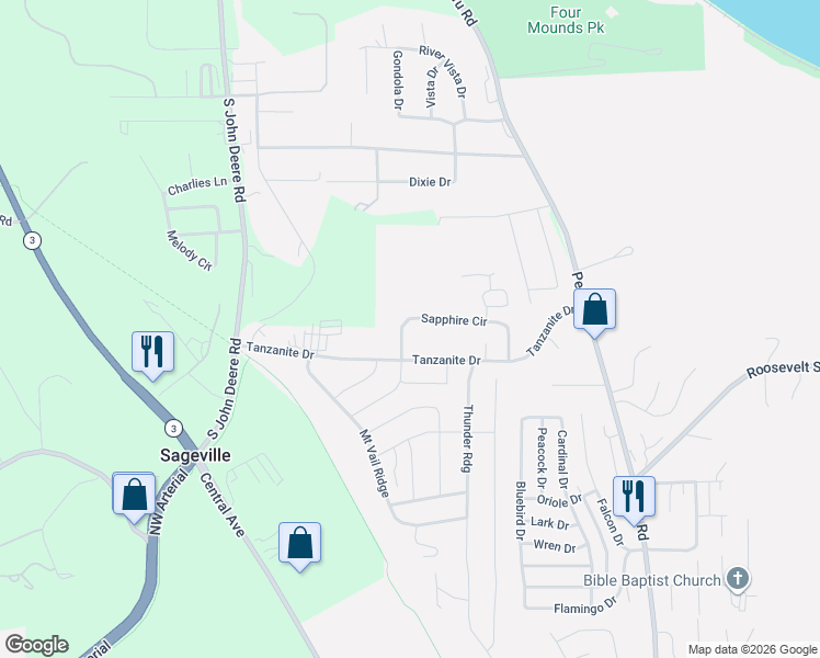 map of restaurants, bars, coffee shops, grocery stores, and more near 530 Sapphire Circle in Dubuque