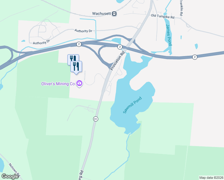 map of restaurants, bars, coffee shops, grocery stores, and more near 64 Saw Mill Pond Road in Fitchburg