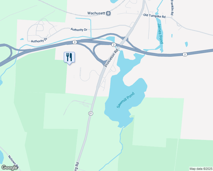 map of restaurants, bars, coffee shops, grocery stores, and more near 64 Saw Mill Pond Road in Fitchburg