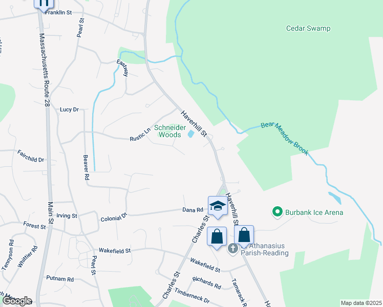 map of restaurants, bars, coffee shops, grocery stores, and more near 56 Grey Coach Lane in Reading
