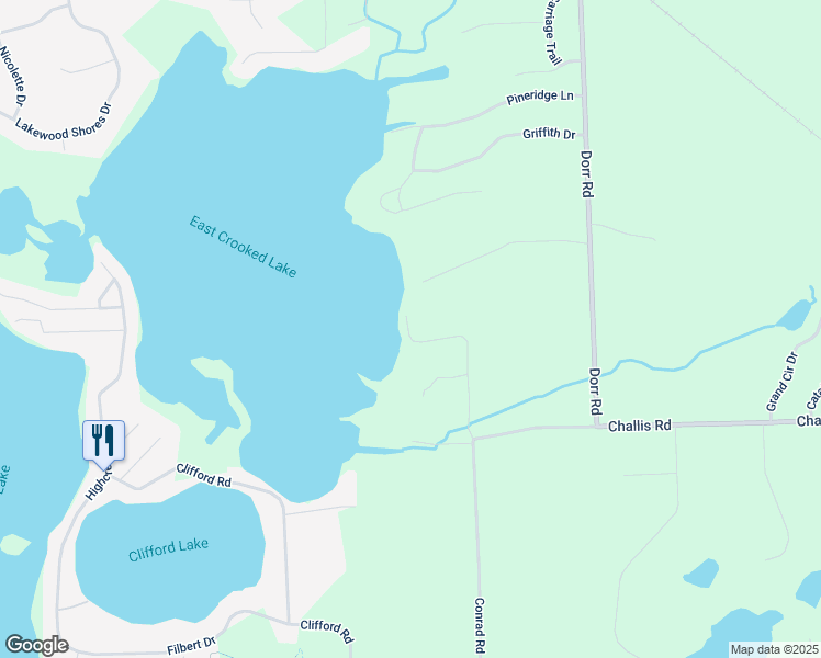 map of restaurants, bars, coffee shops, grocery stores, and more near 3657 Conrad Road in Brighton
