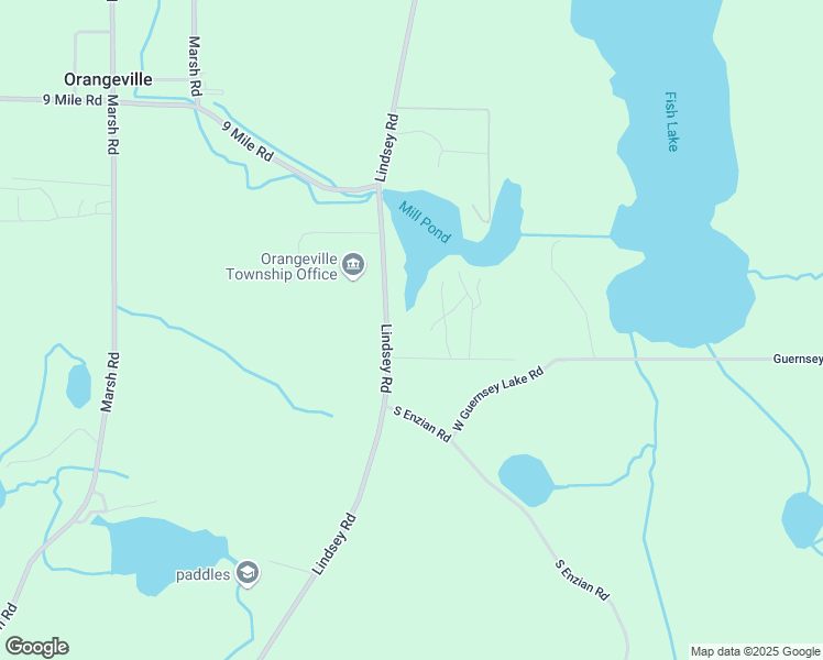 map of restaurants, bars, coffee shops, grocery stores, and more near 7475 Lindsey Road in Plainwell