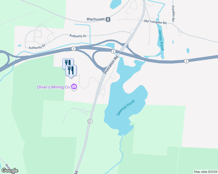 map of restaurants, bars, coffee shops, grocery stores, and more near 64 Saw Mill Pond Road in Fitchburg
