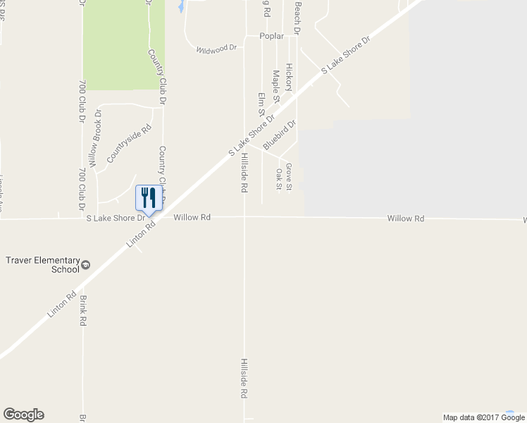 map of restaurants, bars, coffee shops, grocery stores, and more near W3282 Willow Road in Lake Geneva