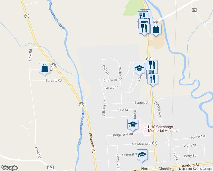 map of restaurants, bars, coffee shops, grocery stores, and more near 12 Gerald Street in Norwich