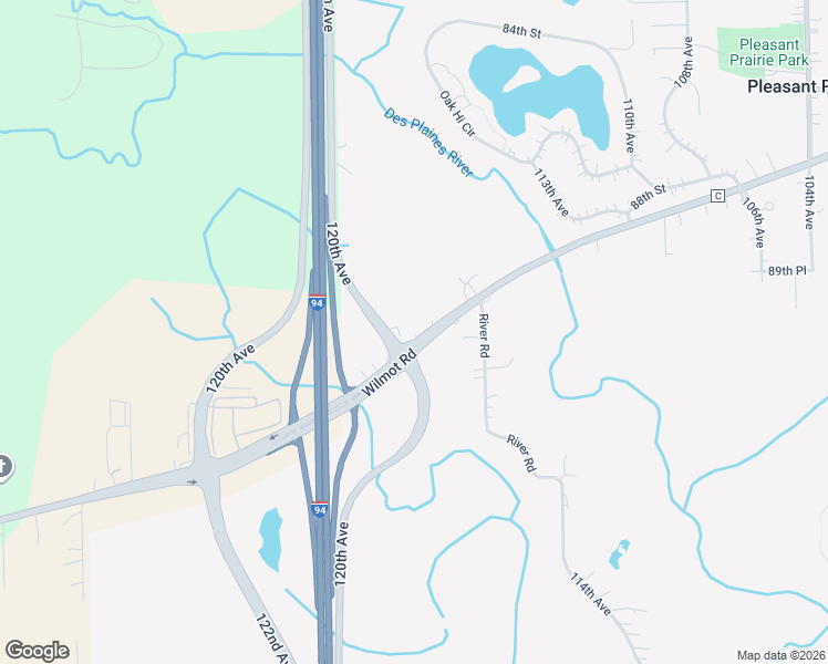map of restaurants, bars, coffee shops, grocery stores, and more near 11700 Wilmot Road in Pleasant Prairie