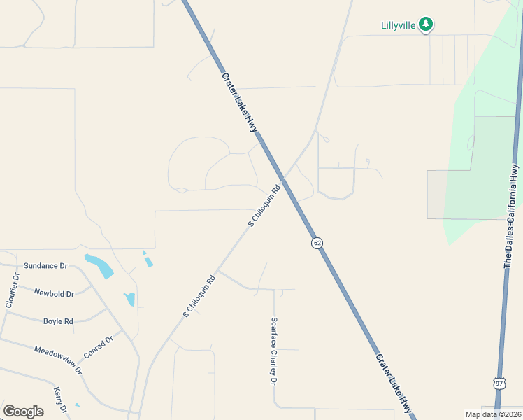 map of restaurants, bars, coffee shops, grocery stores, and more near 35503 South Chiloquin Road in Chiloquin