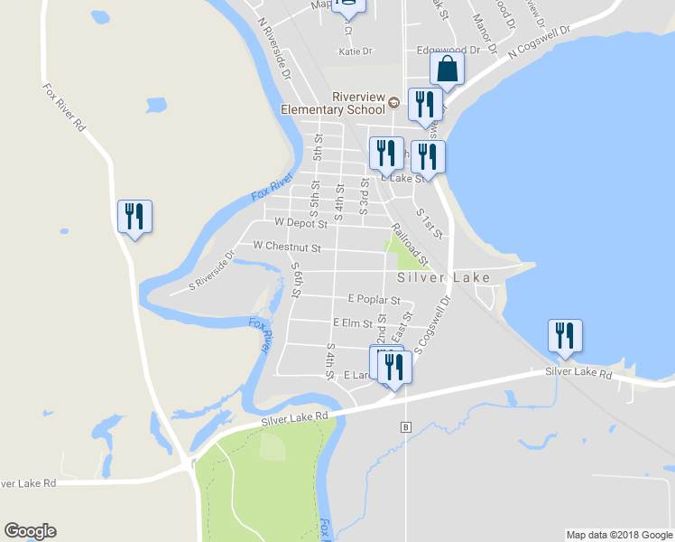 map of restaurants, bars, coffee shops, grocery stores, and more near 412 East Wisconsin Avenue in Silver Lake
