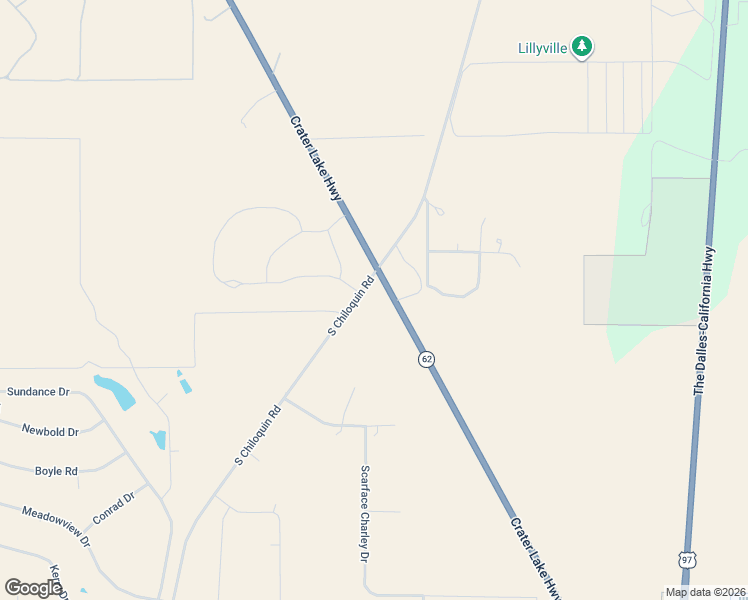 map of restaurants, bars, coffee shops, grocery stores, and more near 35503 South Chiloquin Road in Chiloquin