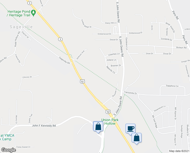 map of restaurants, bars, coffee shops, grocery stores, and more near 16963 Rooster Lane in Dubuque