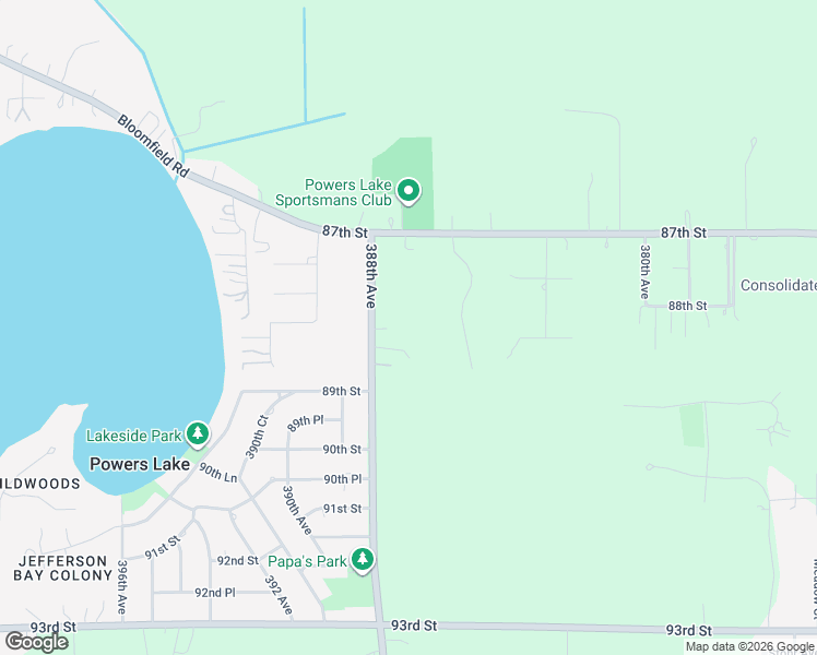 map of restaurants, bars, coffee shops, grocery stores, and more near 8823 388th Avenue in Burlington