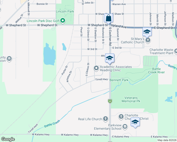 map of restaurants, bars, coffee shops, grocery stores, and more near 1209 South Clinton Street in Charlotte