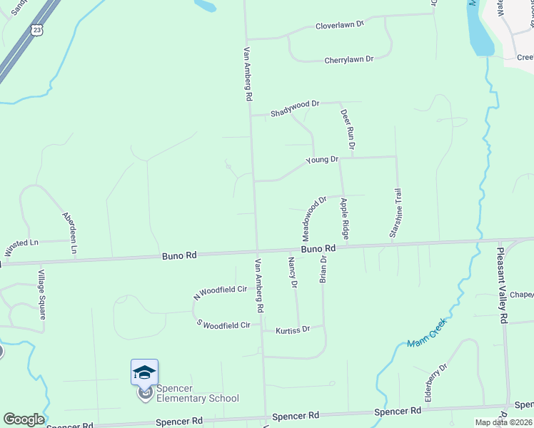 map of restaurants, bars, coffee shops, grocery stores, and more near 3885 Van Amberg Road in Brighton