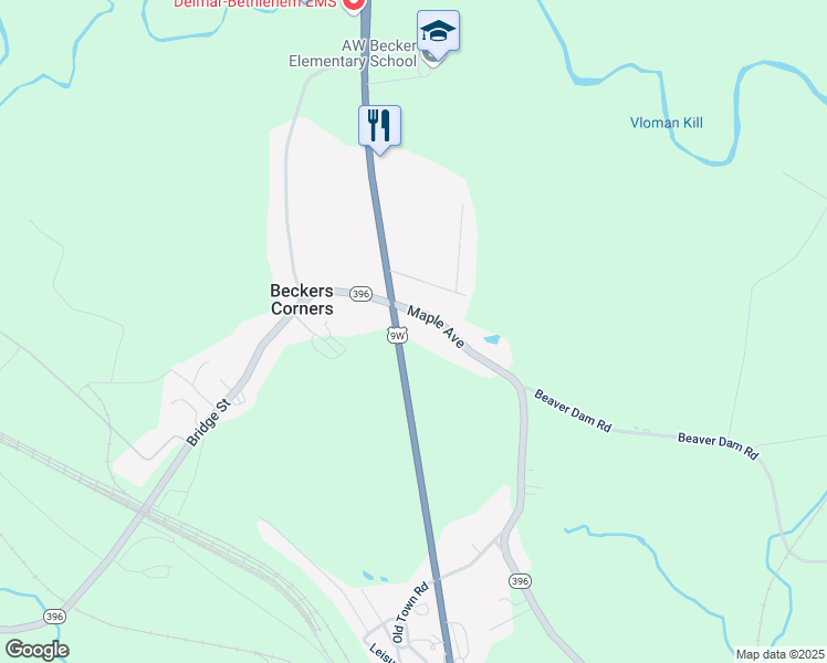 map of restaurants, bars, coffee shops, grocery stores, and more near in Selkirk