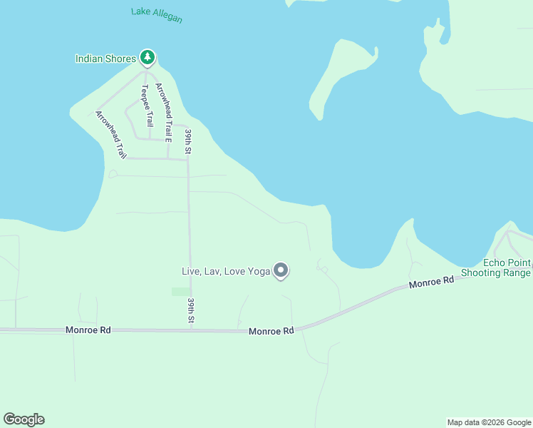 map of restaurants, bars, coffee shops, grocery stores, and more near 3883 Forest Trail in Allegan