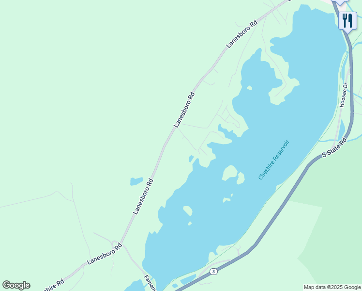 map of restaurants, bars, coffee shops, grocery stores, and more near 40 Willow Cove Road in Cheshire