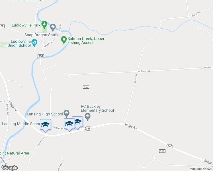 map of restaurants, bars, coffee shops, grocery stores, and more near 47 Wilson Rd in Lansing