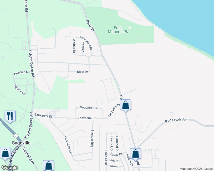 map of restaurants, bars, coffee shops, grocery stores, and more near 17251 Cinnamon Road in Dubuque