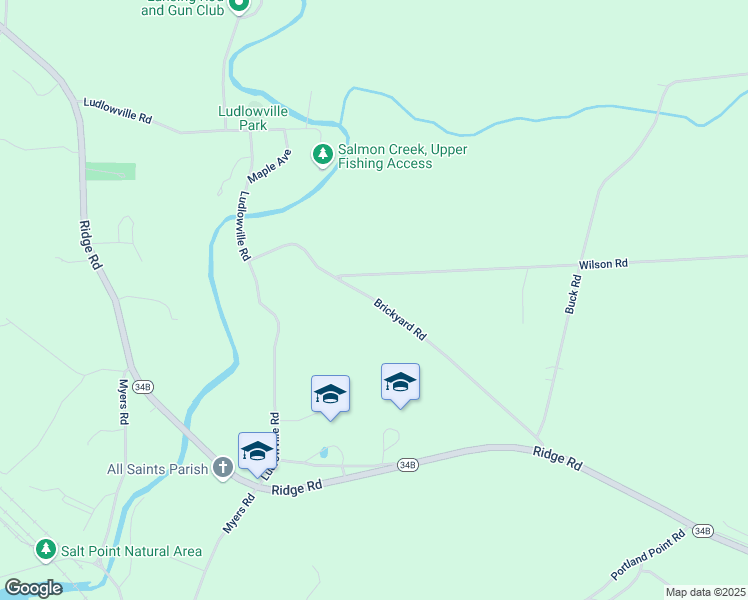 map of restaurants, bars, coffee shops, grocery stores, and more near 170 County Road 159 in Lansing