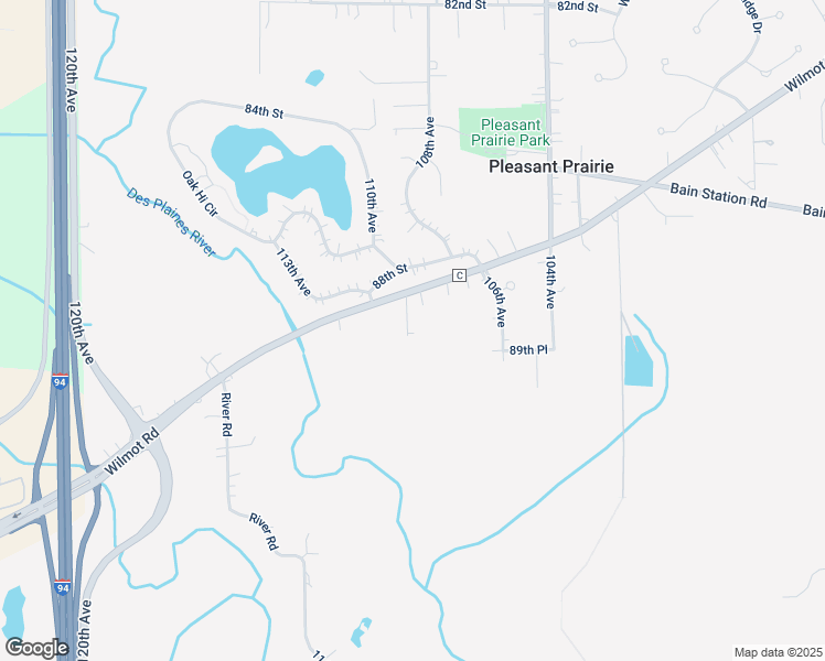 map of restaurants, bars, coffee shops, grocery stores, and more near 10811 Wilmot Road in Pleasant Prairie