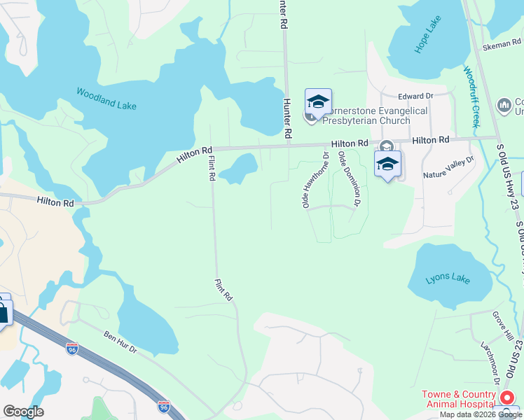 map of restaurants, bars, coffee shops, grocery stores, and more near 3708 Hideaway Court in Brighton