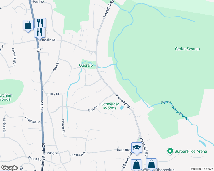 map of restaurants, bars, coffee shops, grocery stores, and more near 4 Clover Circle in Reading