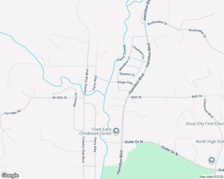 map of restaurants, bars, coffee shops, grocery stores, and more near 224 Kings Highway in Sioux City