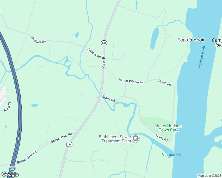 map of restaurants, bars, coffee shops, grocery stores, and more near 25 Barent Winne Road in Selkirk