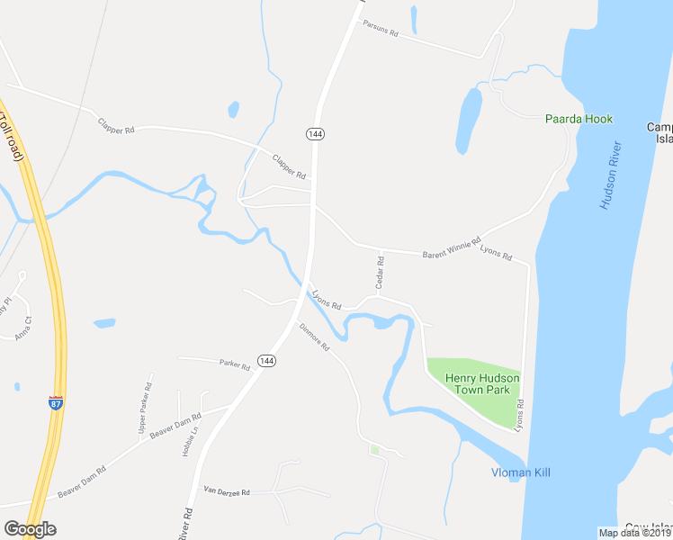 map of restaurants, bars, coffee shops, grocery stores, and more near 25 Barent Winne Road in Selkirk