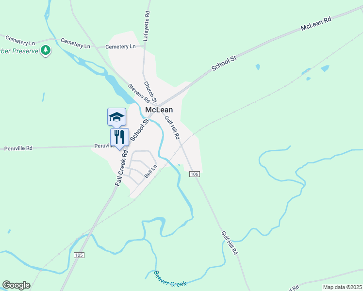 map of restaurants, bars, coffee shops, grocery stores, and more near 63 Gulf Hill Road in Cortland
