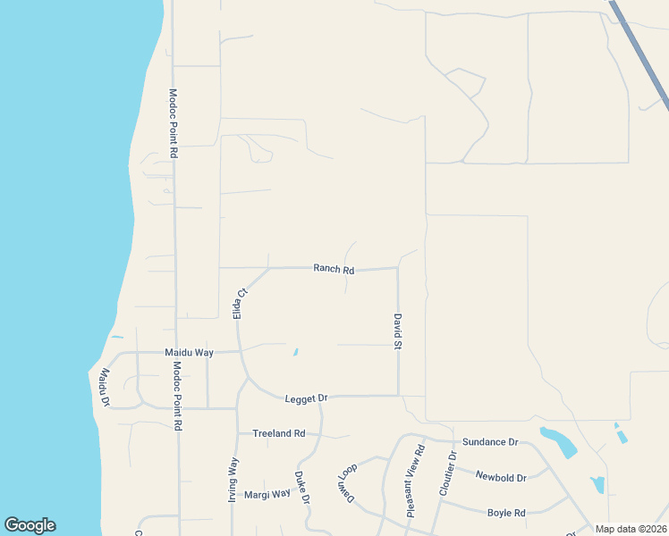 map of restaurants, bars, coffee shops, grocery stores, and more near 2938 Ranch Road in Chiloquin