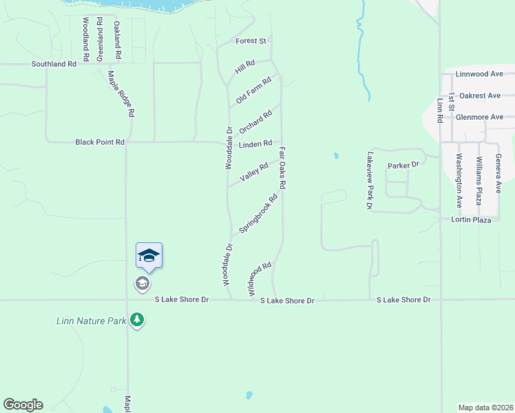 map of restaurants, bars, coffee shops, grocery stores, and more near W3926 Springbrook Road in Lake Geneva