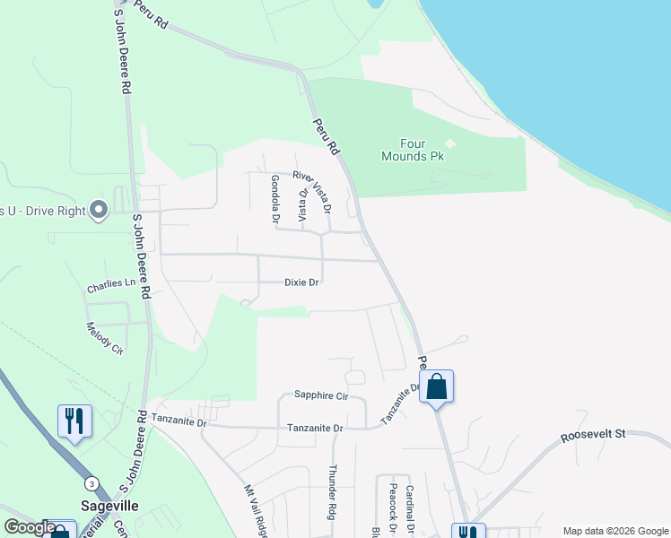 map of restaurants, bars, coffee shops, grocery stores, and more near 10041 Boleyn Road in Dubuque