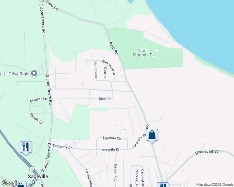 map of restaurants, bars, coffee shops, grocery stores, and more near 10041 Boleyn Road in Dubuque