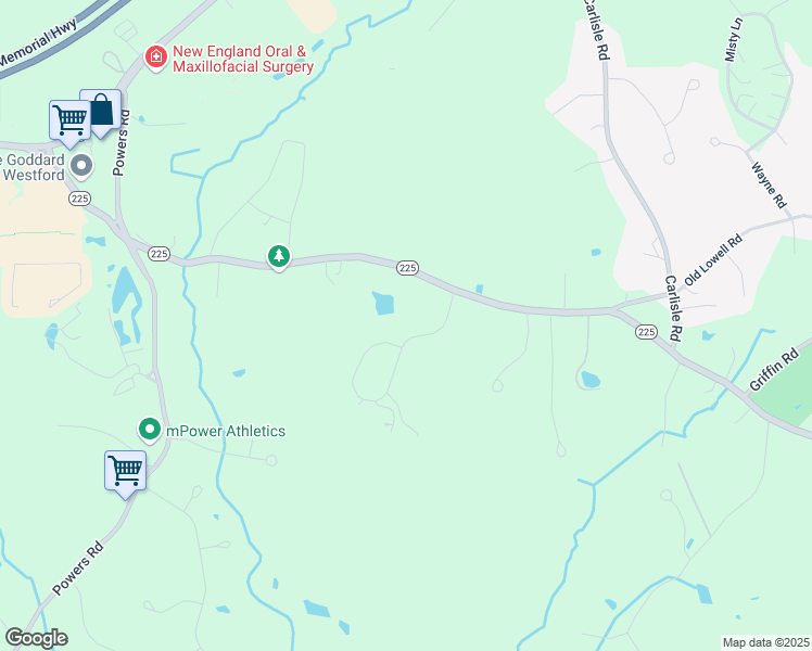 map of restaurants, bars, coffee shops, grocery stores, and more near 7 Preservation Way in Westford
