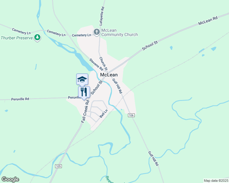 map of restaurants, bars, coffee shops, grocery stores, and more near in McLean