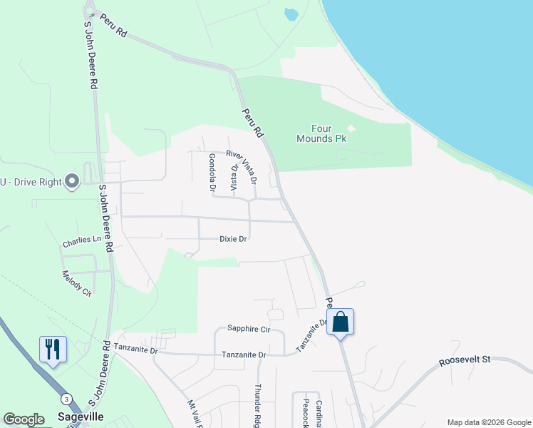 map of restaurants, bars, coffee shops, grocery stores, and more near 10041 Boleyn Rd in Dubuque