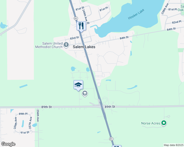 map of restaurants, bars, coffee shops, grocery stores, and more near 8700 Antioch Road in Salem