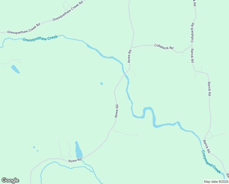 map of restaurants, bars, coffee shops, grocery stores, and more near Rowe Road in Schenectady County