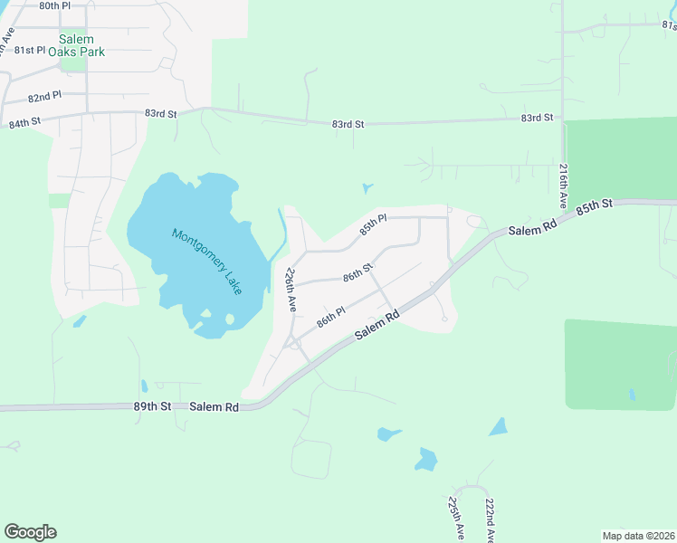 map of restaurants, bars, coffee shops, grocery stores, and more near 22421 85th Place in Salem