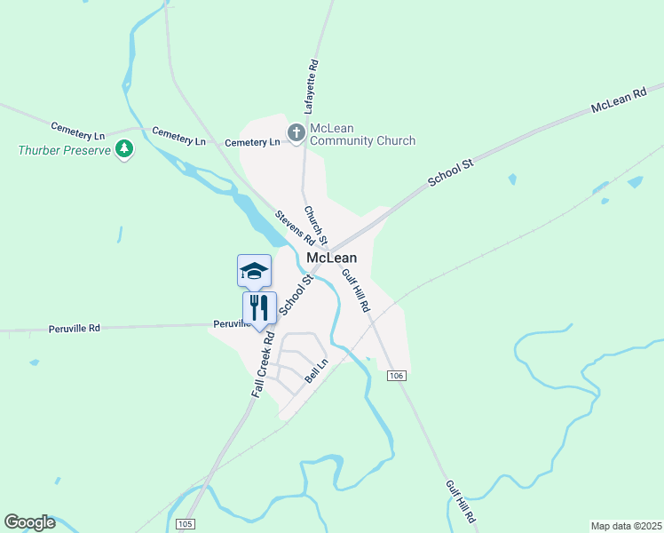 map of restaurants, bars, coffee shops, grocery stores, and more near in McLean