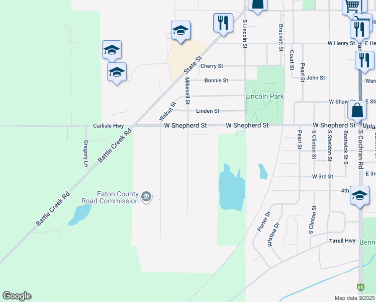 map of restaurants, bars, coffee shops, grocery stores, and more near 1111 Mikesell Street in Charlotte